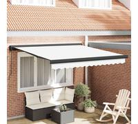 Auvent Rétractable Tissu et Métal Ombre d'Extérieur de jardin Parasol vidaXL vid