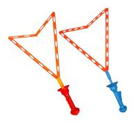 AwnsIMfreien Bâtons à Bulles 2 pièces, Baguettes à Bulles en Plastique en Forme d'épée de 18.11 Pouces pour Enfants avec Double Sortie de Grandes et Petites, Couleur aléatoire, Baguettes