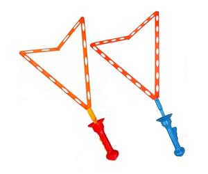 AwnsIMfreien Bâtons à Bulles 2 pièces, Baguettes à Bulles en Plastique en Forme d'épée de 18.11 Pouces pour Enfants avec Double Sortie de Grandes et Petites, Couleur aléatoire, Baguettes