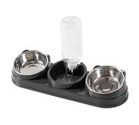 AwnsIMfreien Bols de Nourriture et d'eau, Ensemble de Bols Nourriture et d'eau pour Chat, Station 'Alimentation pour Chat à 3 avec Distributeur Automatique, inclinés surélevés pour Manger Facilement