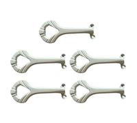 AwnsIMfreien Bras de pale de ventilateur plafond, 5 pièces bras pale remplacement ventilateur plafond-supports robustes en forme coque en alliage d'aluminium, blanc, remplacement