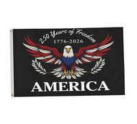 AwnsIMfreien Drapeau américain du 250e Anniversaire - Drapeau américain en Polyester du 250e Anniversaire, avec œillets en Laiton pour Affichage intérieur et extérieur