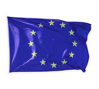 AwnsIMfreien Drapeau de l'Union européenne 3ftx5ft Double Couture Drapeau National Souvenir Patriotique Ventilateur décor Polyester UE, Double Couture National