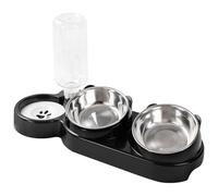 AwnsIMfreien Ensemble de gamelles de Nourriture et d'eau pour Chat, gamelles en Acier Inoxydable surélevées avec Design incliné, 2 pour Animaux Compagnie et Station d'alimentation avec Distribu