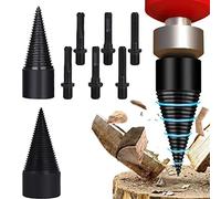 AwnsIMfreien Fendeur de cône, fendeur de Bois Foret à Bois Chauffage 32 mm 42 mm vis Forage Robuste cône avec 6 poignées pour Le ménage 8 pièces, Foret à Chauffage