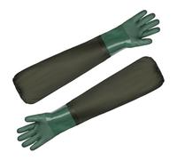 AwnsIMfreien Gants Longs en Caoutchouc, 1 Paire de Gants Longs imperméables pour Bassin, Protection Chimique doublés en Polaire, Vert foncé, 70 cm/27, 56 Pouces, Protection Chimique