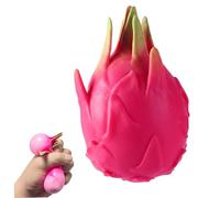 AwnsIMfreien Jouet Squish, Jouet Squish Fruit du Dragon, Compression Anti-Stress - Balle Anti-Stress sensorielle réaliste pour l'anxiété (1 pièce)