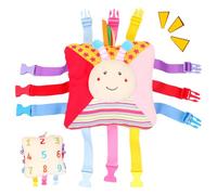 AwnsIMfreien Jouets de Voyage pour Tout-Petits avec 6 Paires de Boucles, Jouets éducatifs à Motif d'abeille avec Chiffres à l'arrière et Poche intégrée pour la motricité Fine, Les activités Base