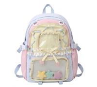 AwnsIMfreien Kawaii sac à dos capacité sac à dos mignon d'école pour étudiants et loisirs quotidiens bleu, d'école japonais