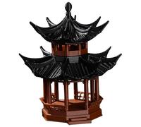 AwnsIMfreien Miniatures japonaises, Mini Accessoires de Jardin Zen, pagode Miniature en Plastique de 4, 6 x 4, 6 x 5, 3 cm, Mini Statue pagode Jardin Japonais pour décoration bonsaï Zen