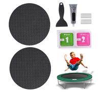 AwnsIMfreien Patch de Trampoline, kit de réparation Patch Trampoline 2 pièces 4x4 '', kit réparation Rond étanche pour Trous ou déchirures, Accessoires Tapis