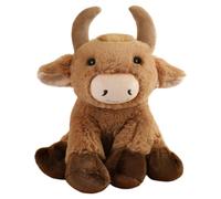 AwnsIMfreien Peluche de Vache, Animal en Peluche de Taureau, Taureau en Doux et câlin 9 Pouces, Jouets d'animaux Mignons et réalistes pour garçons Filles, Animal Vache