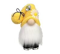 AwnsIMfreien Poupée naine en Peluche d'abeille à Miel, GNOME du Jour de l'abeille, poupée sans Visage, Elfe Nain en Peluche, décoration pour Ferme, Printemps, Bureau, Style 1, Bumble sans Visage