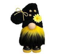 AwnsIMfreien Poupée naine en Peluche d'abeille à Miel, GNOME du Jour de l'abeille, poupée sans Visage, Elfe Nain en Peluche, décoration pour Ferme, Printemps, Bureau, Style 2, Bumble sans Visage