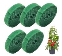 AwnsIMfreien Ruban de Jardin, Ruban pour Plantes, Paquet de 5 16, 4 Pieds, réutilisable et réglable pour Plantes grimpantes, Attaches pour d'intérieur et d'extérieur, Sangles Vertes, pour grimpante