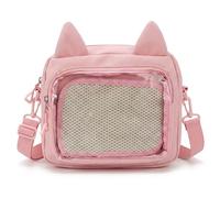 AwnsIMfreien Sac Ita crossbody avec un design d'oreille de chat mignon, sac d'affichage 'épingles pour objets de collection anime, sacs Ita capacité, crossbody