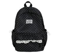 AwnsIMfreien Sacs à dos mignons pour filles, sac à dos pois avec dentelle et charme, cartable d'école en polyester léger, sac pois