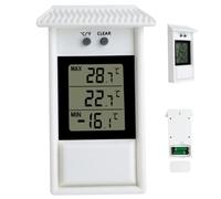 AwnsIMfreien Thermomètre Haut-Bas, thermomètre Min-Max numérique Mural, Fonction mémoire Haute-Basse, Serre résistante aux intempéries avec Crochet à Trou pour intérieur et extérieur, Min-Max