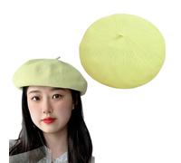 AWOCAN Béret pour femme - Chapeau de soleil d'été respirant - Couleur unie - Doux, Vert, L/XL
