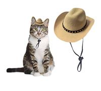 AWOCAN Chapeau de cowboy pour chien, chat, costume de cowboy pour animaux de compagnie, mini chapeau de cowboy pour chiens, chats, vacances, Halloween, décoration de fête pour animaux domestiques
