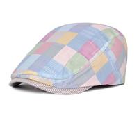 AWOCAN Chapeau Plat Homme Newsboy Ivy Réglable Mince d'Été Golf Conduite Chasse Béret Duck pour Hommes Femmes (Coton, Rose)