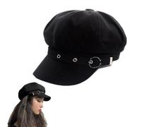 AWOCAN Femmes Béret Mode Hiver et Printemps Outdoor Sun Hat (Coton, Noir)