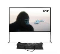 AWOL VISION Écran de projecteur d'extérieur Pliable de 150" avec Support, Gain 1,3 mm, écran Portable pour projecteurs UST, 4K à Courte et Longue Distance (PF150) (MW-PF120)