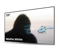 AWOL VISION Écran de Projection 120 Pouces avec Cadre Fixe, 1,3 DB Peak Gain, 80% qualité d'image améliorée, 4K / 8K Ultra HD, HDR & Active 3D Movie Wall Mount Vidéoprojecteur 4K, matériau Blanc Mat