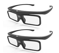 AWOL Vision Lunettes 3D DLP Link 3D, Lunettes Rechargeables à obturateur Actif compatibles avec AWOL Vision LTV-2500, LTV-3500, Vanish TV et Autres Videoprojecteur DLP-Link 3D (2 Pack) (2 Pièces)