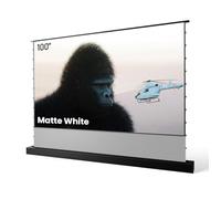 AWOL VISION MW-F210 Écran de projection motorisé pour projecteur à longue portée et ultra courte avec support au sol pour intérieur et extérieur 170° + 4K/8K Ultra HD Blanc mat