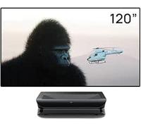 AWOL VISION Projecteur Triple Laser 4K 3D LTV-2500 avec écran de Projection Fixe de 120 Pouces et kit d'écran Blanc Mat