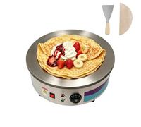 awolsrgiop Crêpière Électrique, Crepiere Electrique Professionnel 45cm, Poele a Crepe en Fonte, Contrôle de Température 50-300°C, Machine a Crepe pour Crêpes, Pancakes, Omelettes