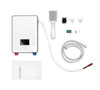 awolsrgiop Mini chauffe-eau instantané 4500 W - 220 V - Avec buse de douche - Système d'eau chaude sans réservoir avec kit de douche - Température réglable 30 à 55 °C - Blanc