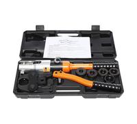 awolsrgiop Pince à sertir hydraulique professionnelle 10T - Pince à sertir manuelle avec 5 formes M - Pour cosses de câble de 8 à 300 mm² - Tête rotative à 360 ° - Soulagement de la pression - Orange