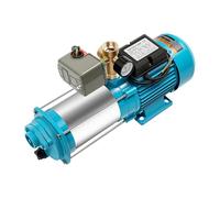 awolsrgiop Pompe centrifuge 1300 W en acier inoxydable 4000 l/h 9,8 bar Pompe haute pression auto-amorçante avec manomètre et bouton poussoir pour arrosage de jardin, étang, station d'eau domestique