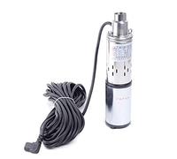 awolsrgiop Pompe submersible solaire 280 W, pompe de puits profond, 16 l/min, hauteur de refoulement 60 m, en acier inoxydable, avec câble de 17 m, pour arrosage, fontaine, jardin, IPX8, argent