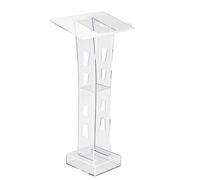 awolsrgiop Pupitre en acrylique transparent de 110 cm avec compartiment de rangement de 20 x 16 cm et diode lumineuse LED pour discours, conférences, mariages, salle de classe, capacité de charge de