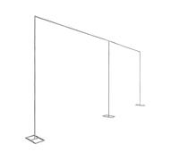awolsrgiop Support de Toile de Fond 6x3m, Réglable Arche de Mariage, Structure Autoportante avec Bases, pour Décoration Fête, Anniversaire, Photobooth et Événement