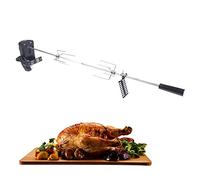 awolsrgiop Tournebroche électrique professionnelle pour barbecue - 220-240 V - En acier inoxydable - Avec moteur - Capacité de 8 kg - Pour barbecue à gaz, charbon de bois - Rotation automatique à 360°