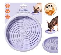 Awoo Gamelle à lécher - Tapis à lécher en silicone pour chien et chat + mangeoire lente avec ventouses - Antidérapante, passe au lave-vaisselle - Prolonge l'heure des repas pour les mangeurs rapides