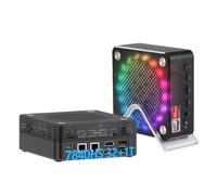 AWOW Mini PC de jeu avec AMD Ryzen 7 7840HS (8 cœurs, jusqu'à 5,1 GHz), 32 Go DDR5, SSD PCIe 4.0 1 To, carte graphique Radeon 780M, triple écran 4K, fonctionnement silencieux, WiFi 6, BT 5.2, Dual