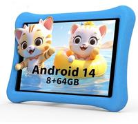 AWOW Tablette pour enfant 10" Android 15 avec 8 Go de RAM + 64 Go de ROM (TF 1 TB), 6000 mAh, Wi-Fi 6 2,4G/5G, Octa-Core, Widevine L1, sécurité enfant, BT 5.0, GMS Certified Kids Tablette avec boîtier