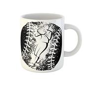 Awowee Tasse à café en céramique avec inscription « Girl Softball Player Getting Ready to Throw in Ball » - 325 ml - Cadeau idéal ou souvenir pour la famille, les amis, les collègues de travail