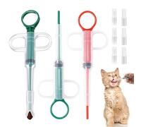 AWOXIHJ 3 Pièces Lance Pilule Chat Distributeur de pilules pour Chat avec Pointe Souple de sécurité réutilisable Plastique seringue medicaments Animaux pour Chats Chiens Bébé Animaux