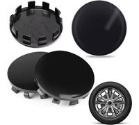 AWOXIHJ 4Pcs Cache Moyeu 56mm, Cache Moyeu Seat Universels, Enjoliveurs Centre de Roue de Voiture en Noir Compatible avec Mercedes et VW et Audi (OD 56mm ID 51mm)