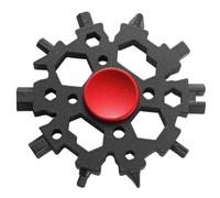 AWOXIHJ Couteau Multifonction 23-en-1 Rotatif pour Homme liquet avec Douilles Hexagonales, Tournevis et Ouvre-Bouteille en Acier de Haute Qualité, Couleur Noir et Rouge