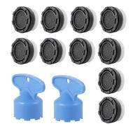 AWOXIHJ Lot De 10 Mousseurs De Robinet De Cuisine, Avec 2 Clés D'Adaptation, Filtre À Eau Intégré, Brise-Jet Économiseur D'Eau, Pour Robinet Standard 22mm, En Option Grise Ou Multi-Couleurs