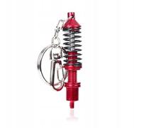 AWPARTS - Porte-clés de voiture - Porte-clés avec filetage amortisseur - Porte-clés comme porte-clés - Cadeau pour les hommes - Pour les amateurs de voiture - Rouge, rouge, 95G