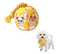 Awpland Balle interactive pour chien, jouet couineur pour chien avec clochette pour chiens de petite et moyenne race, jouet durable avec corde en nylon pour nettoyer les dents et les garder occupés à