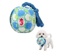 Awpland Balle interactive pour chien, jouet couineur pour chien avec clochette pour petites et moyennes races, jouet durable avec corde en nylon pour nettoyer les dents et les garder occupés à jouer